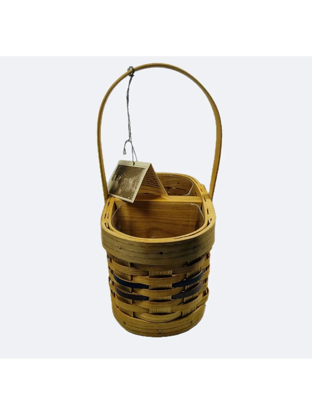Peterboro Basket Co. Handcrafted Wooden Basket with Handle